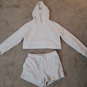 White cozy pajama set
